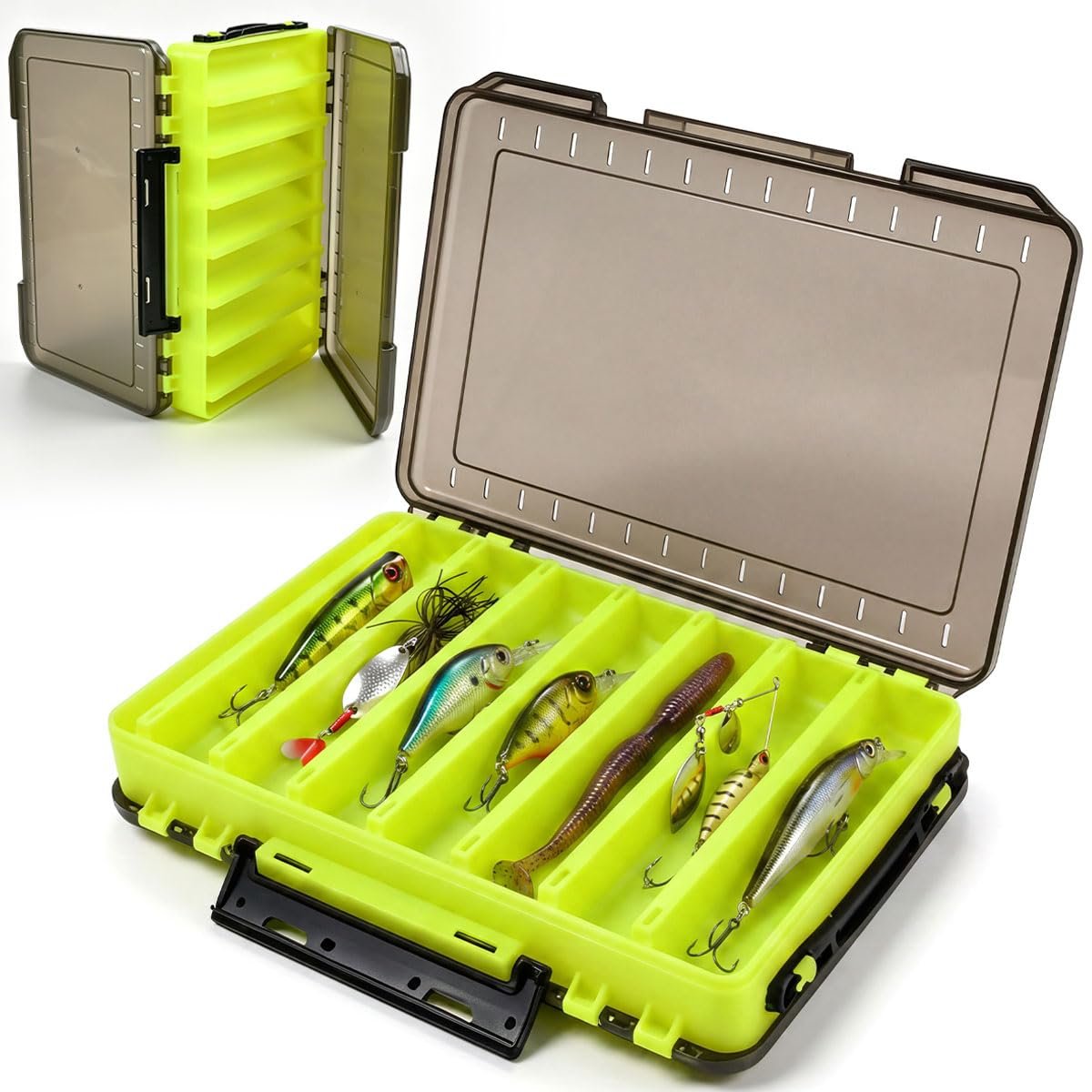 Caja de pesca de 14 compartimentos 27×19 cm