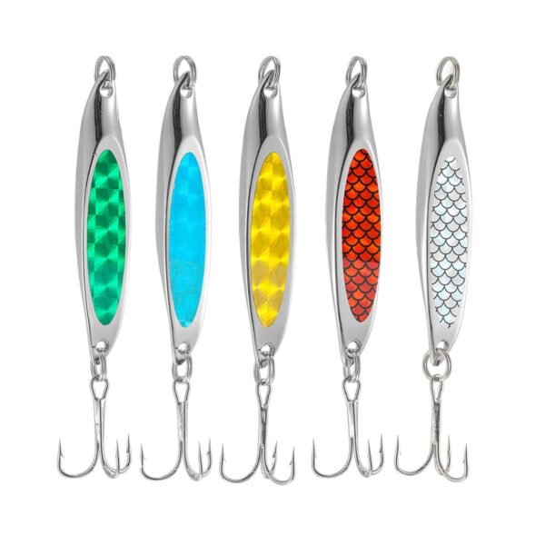 Cucharillas metálicas para caballa y lubina (pack de 5)