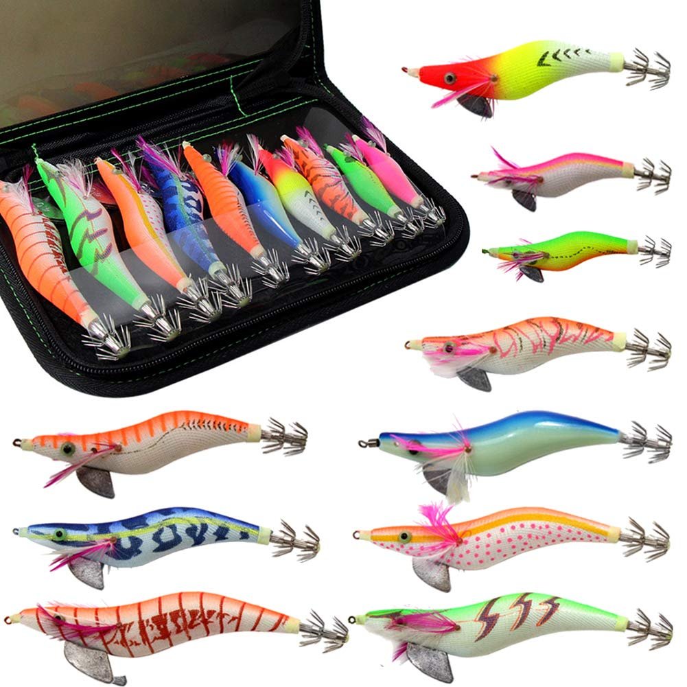 Jibioneras luminosas tipo gamba (pack de 10)